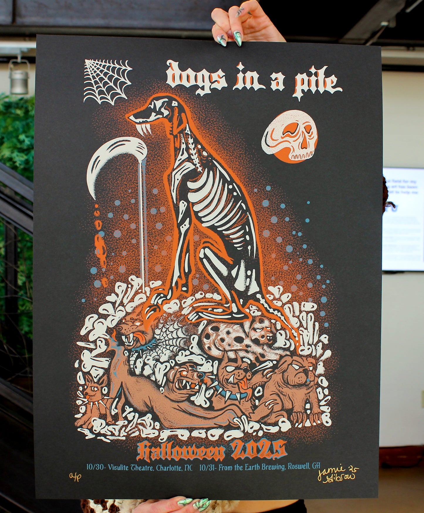 Dogs in a Pile Halloween 2025