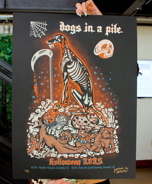 Dogs in a Pile Halloween 2025