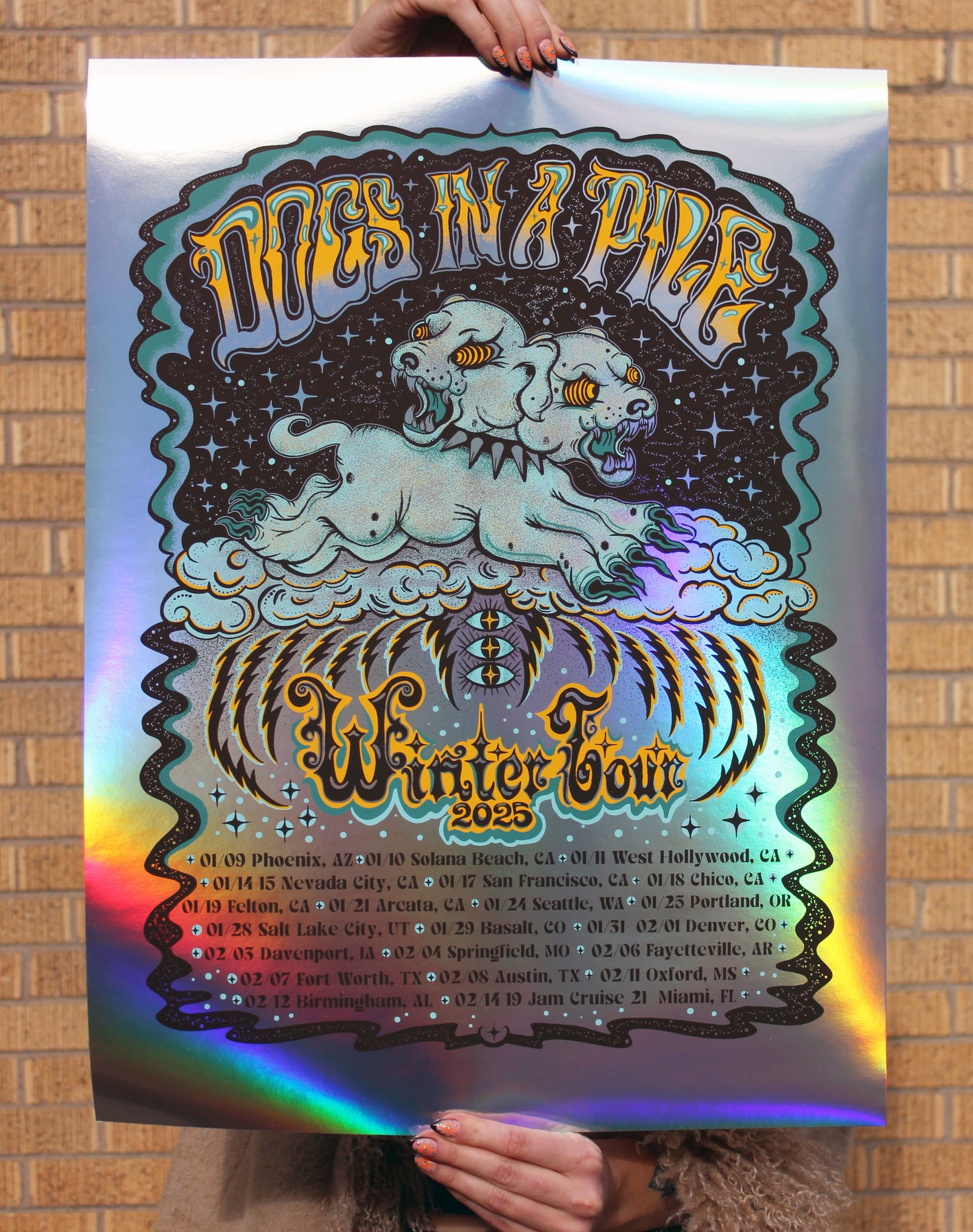 Dogs in a Pile Winter Tour 2025 (Rainbow Foil)