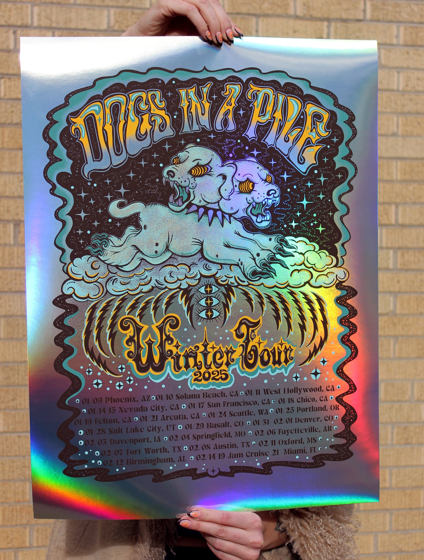 Dogs in a Pile Winter Tour 2025 (Rainbow Foil)