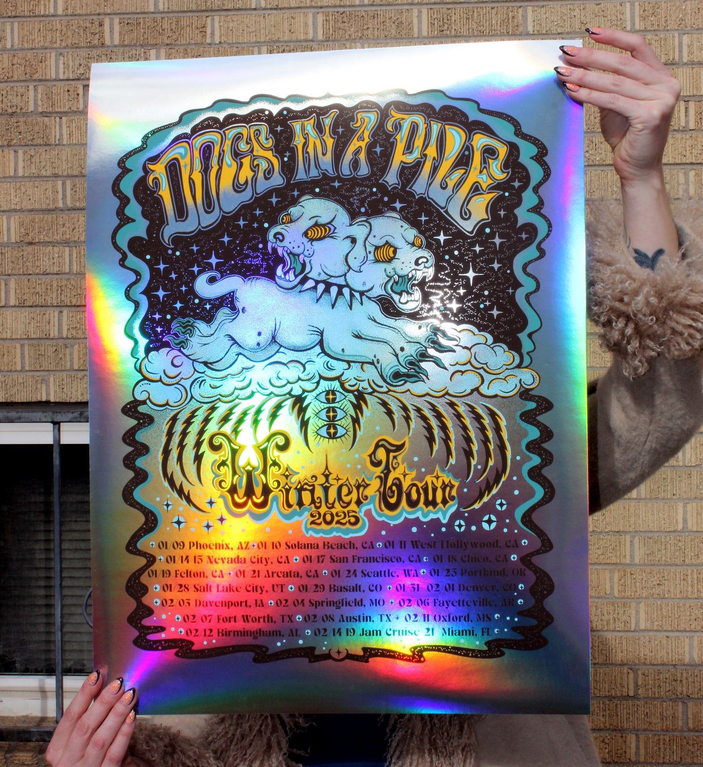 Dogs in a Pile Winter Tour 2025 (Rainbow Foil)