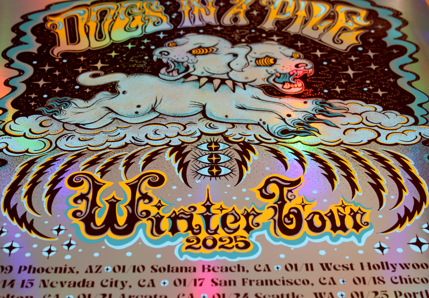 Dogs in a Pile Winter Tour 2025 (Rainbow Foil)